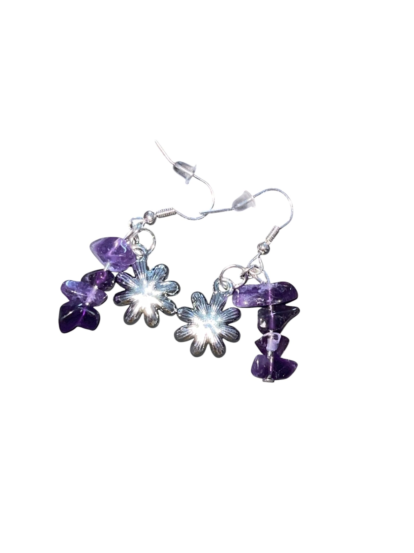 Hazy Daisy Amethyst Bloom Earrings