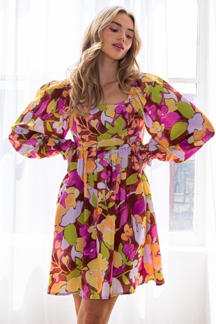 Flower Child Babydoll Dress (S-L)