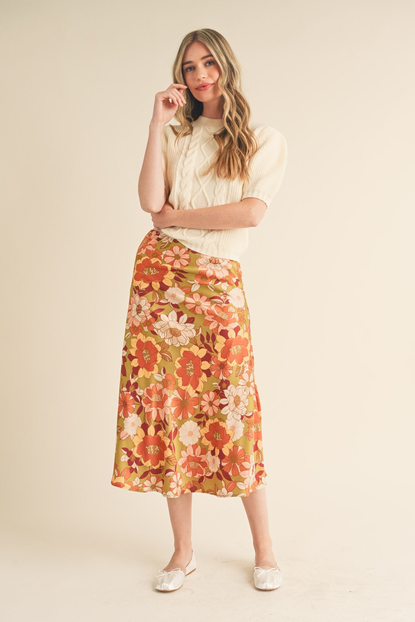 Harvest Bloom Midi Skirt (S-L)