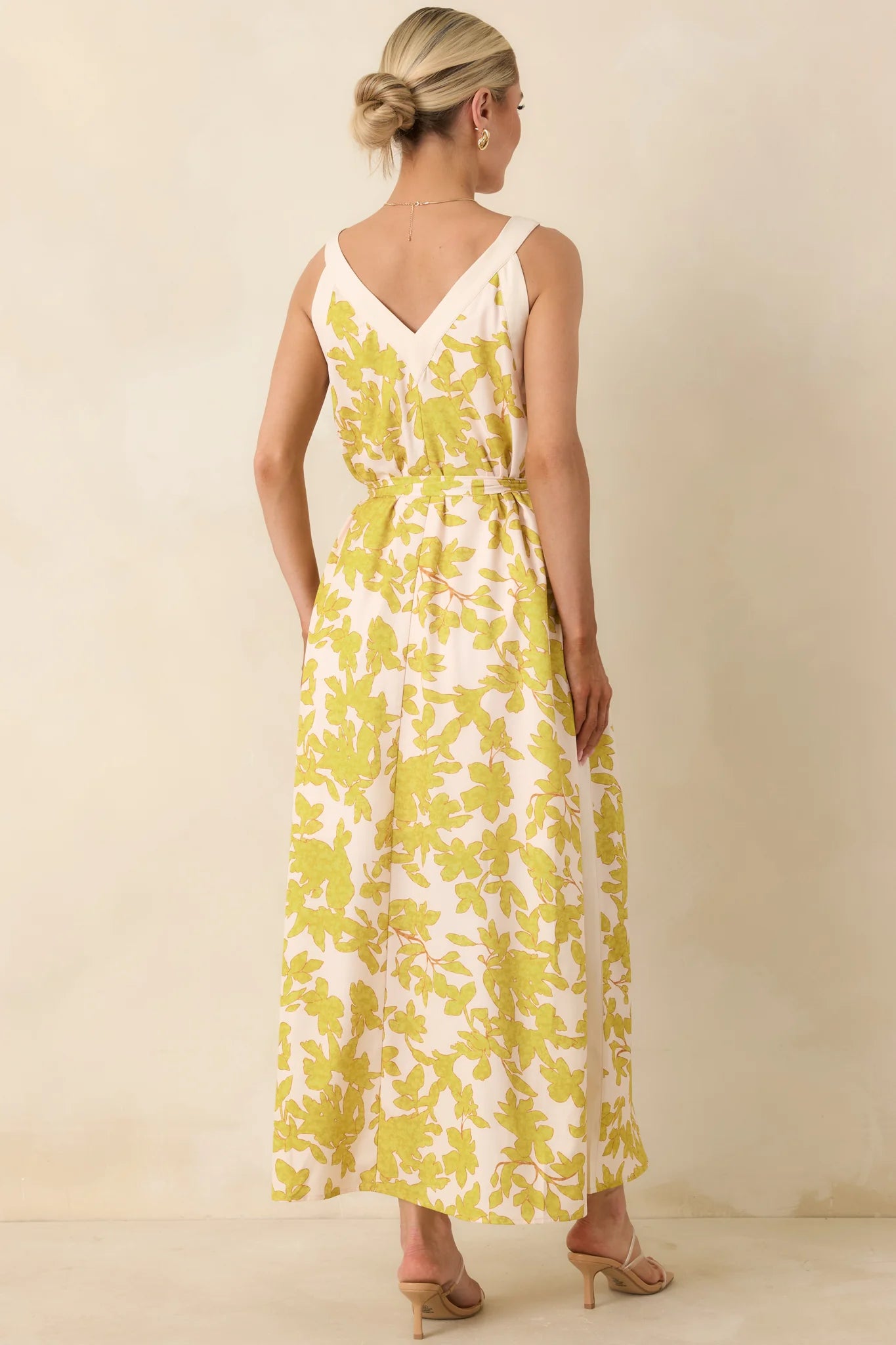 Chartreuse Bloom Midi Dress (S-L)