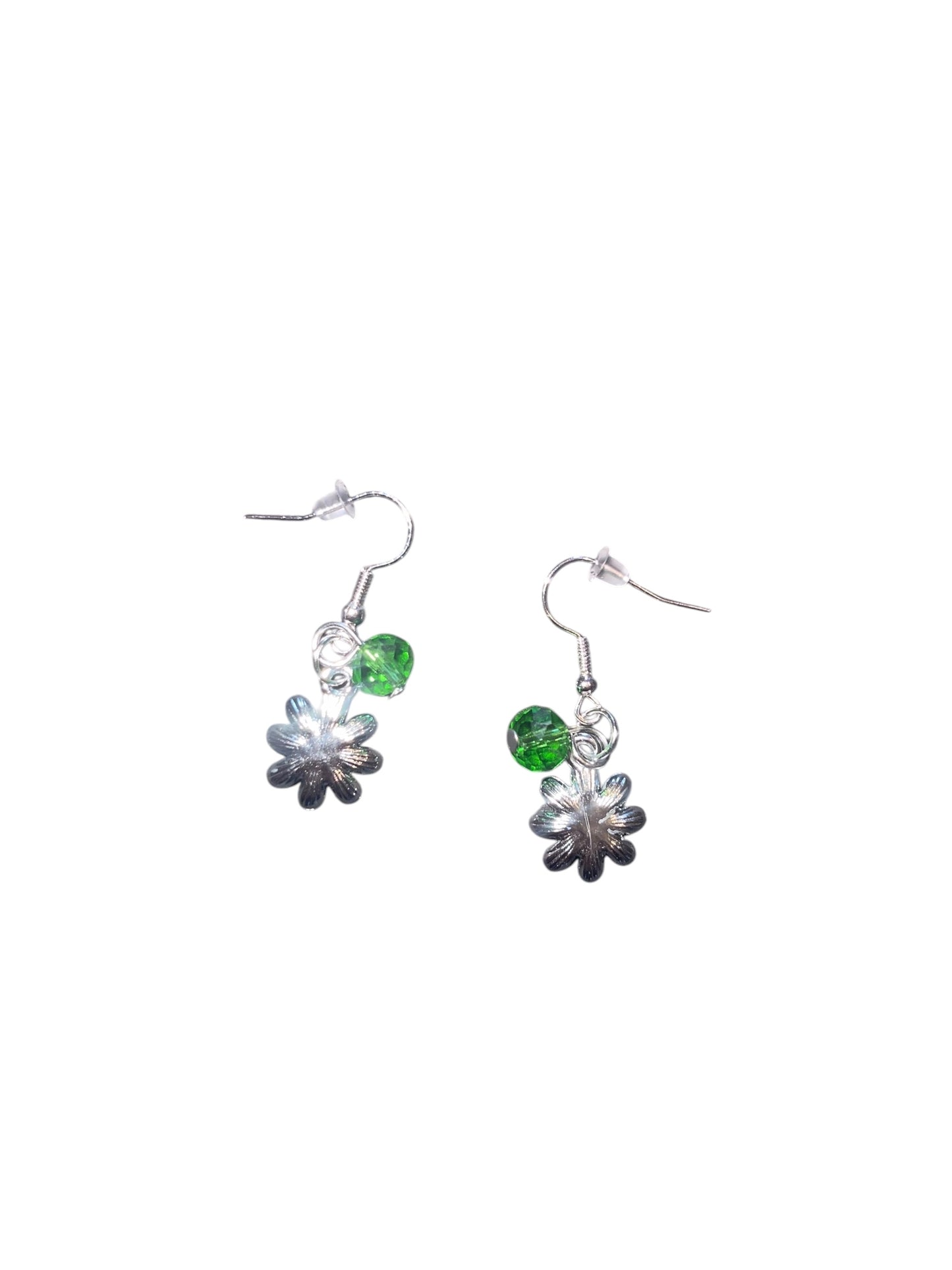 Hazy Daisy Christmas Red Dangle Earrings