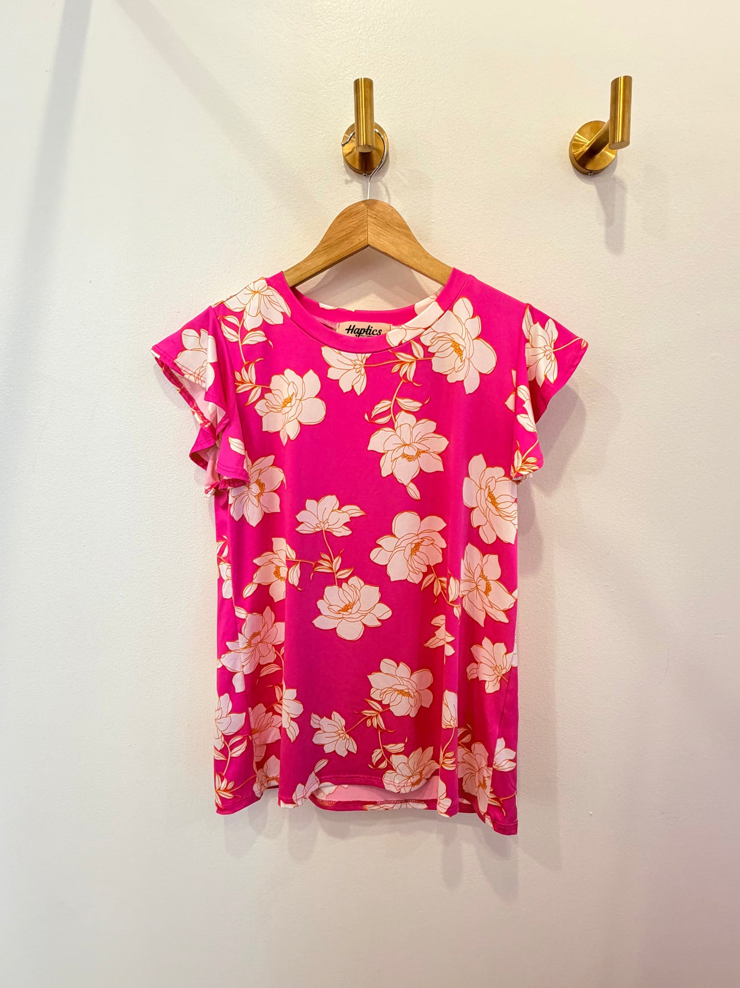 Pink Magnolia Flutter Top (S-L)
