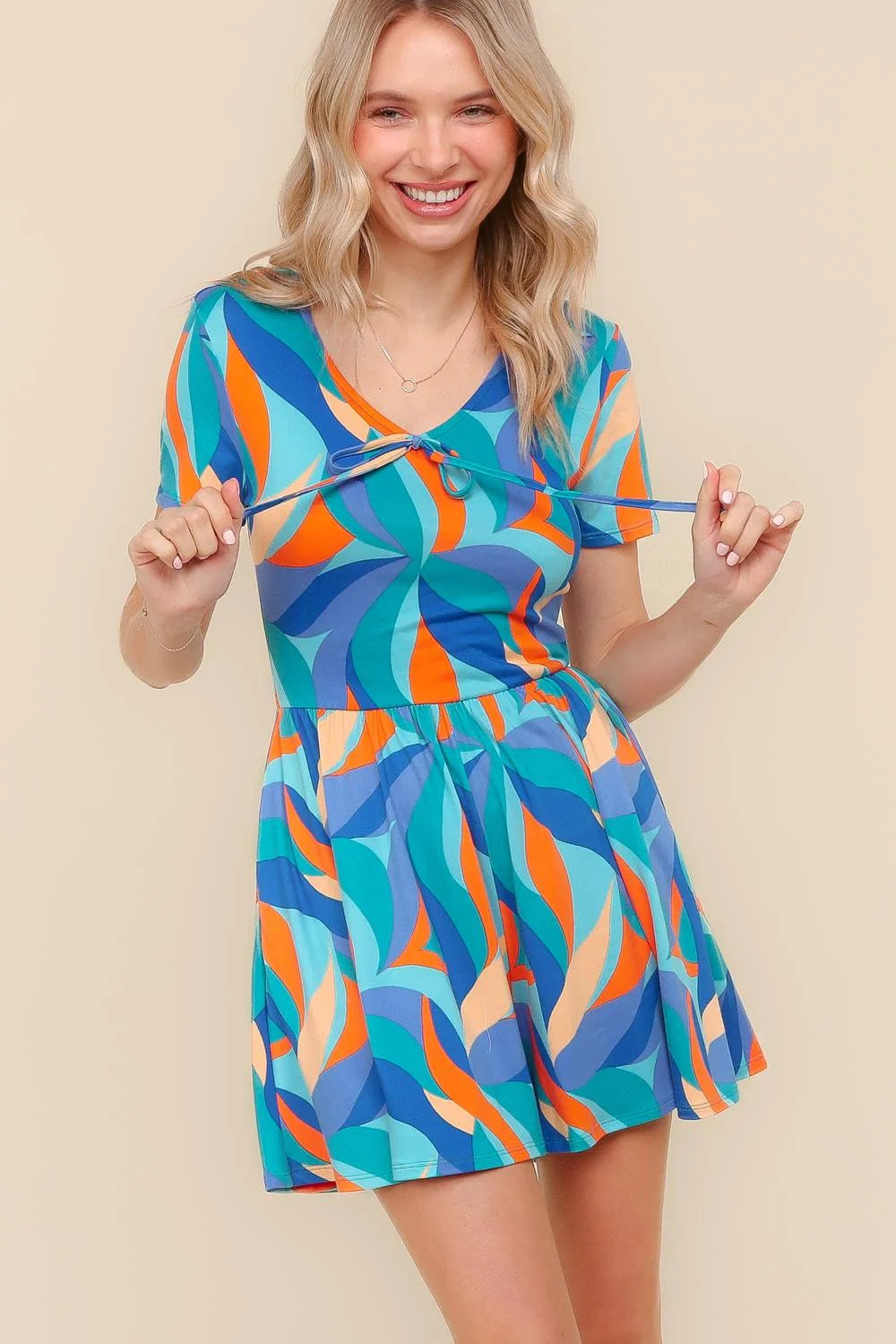 70’s Sunset Swirl Romper (S-L)