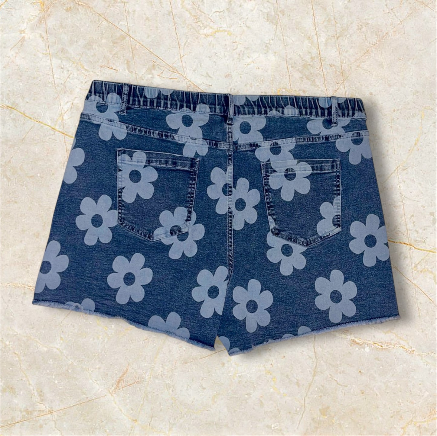 Curvy Daisy High Rise Denim Shorts (1X-3X)