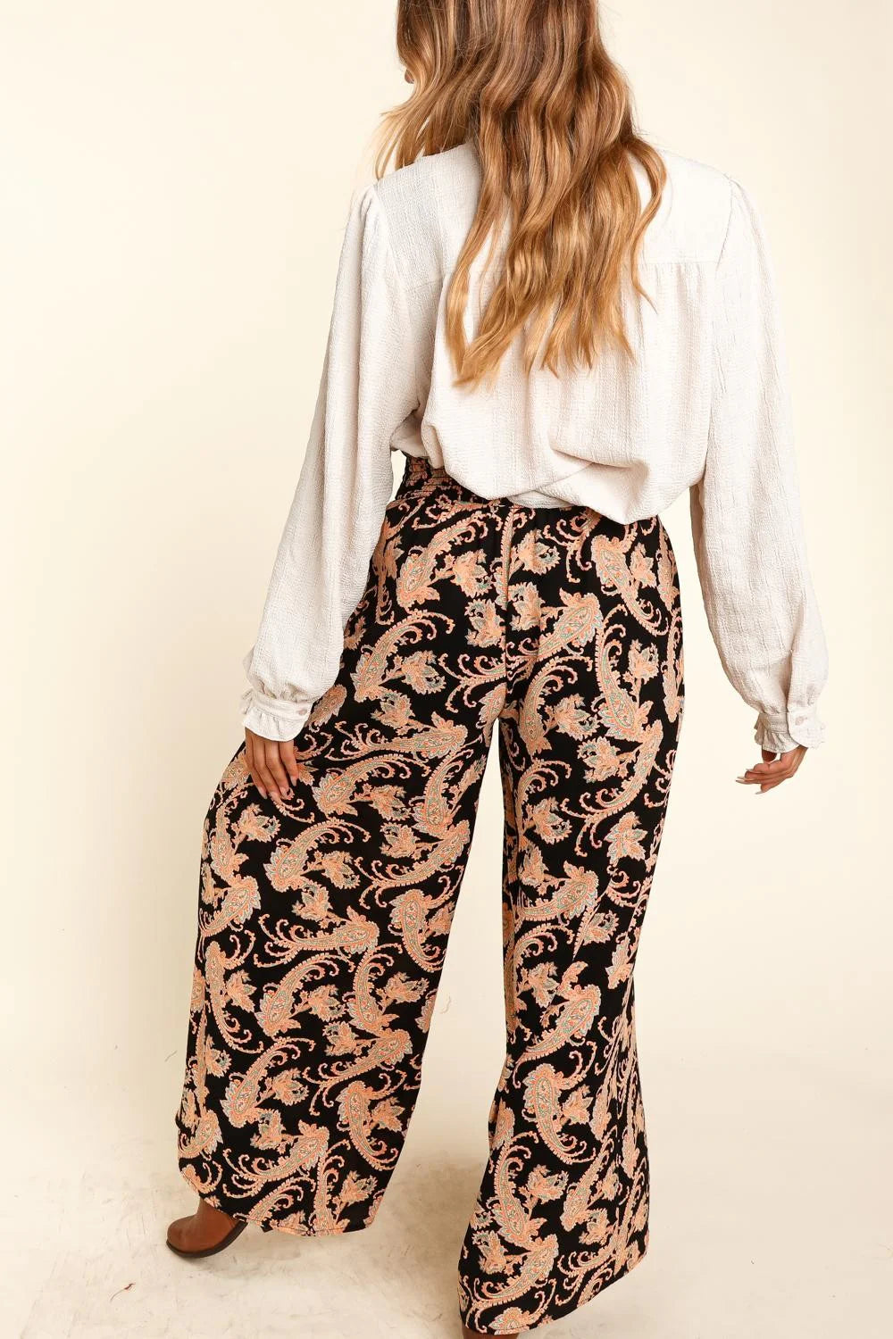 Sunset Paisley Palazzo Pants (2X-3X)