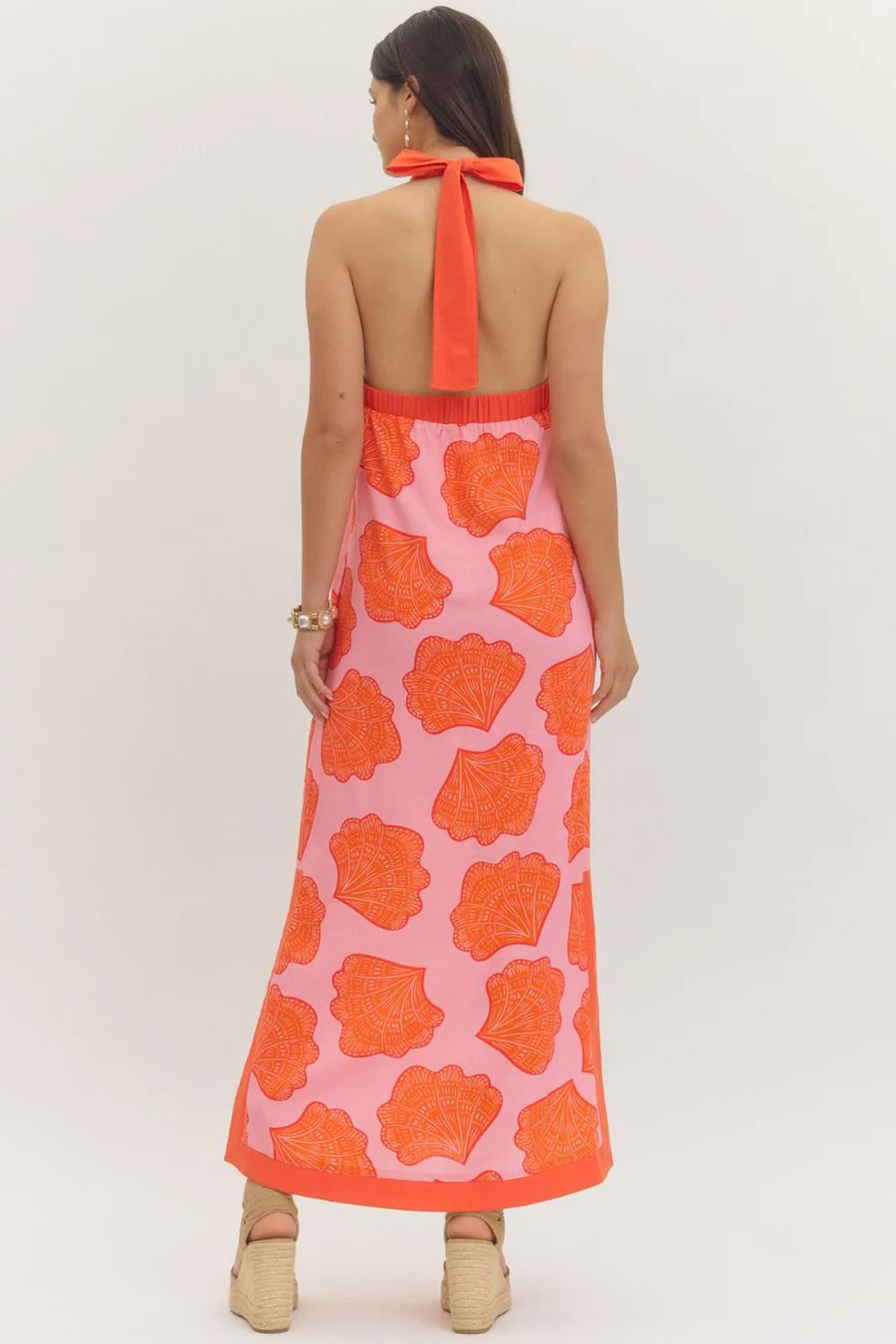 Coral Seashell Maxi Dress (S-L)