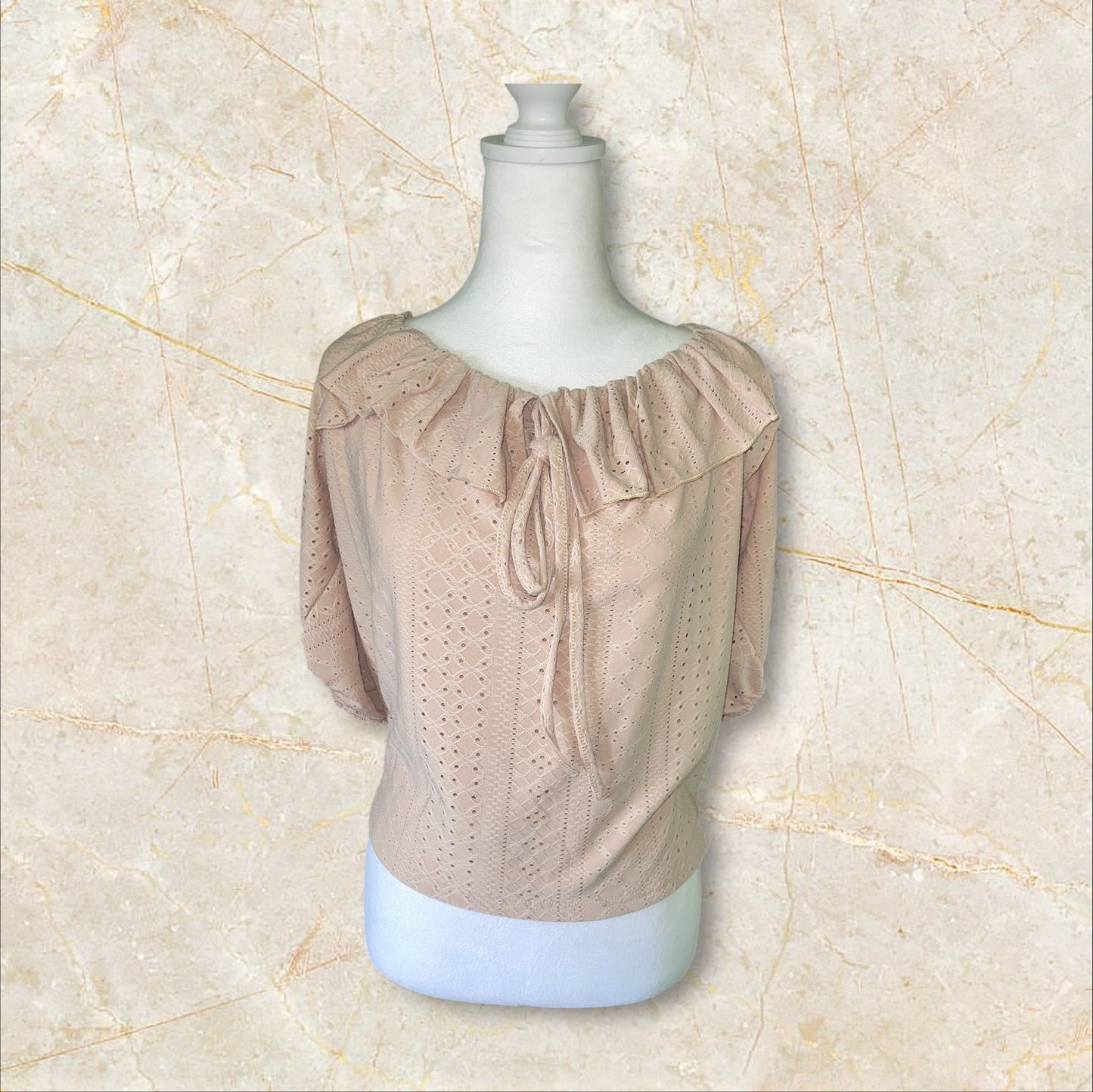 Eyelet Elegance Top (1X-3X)