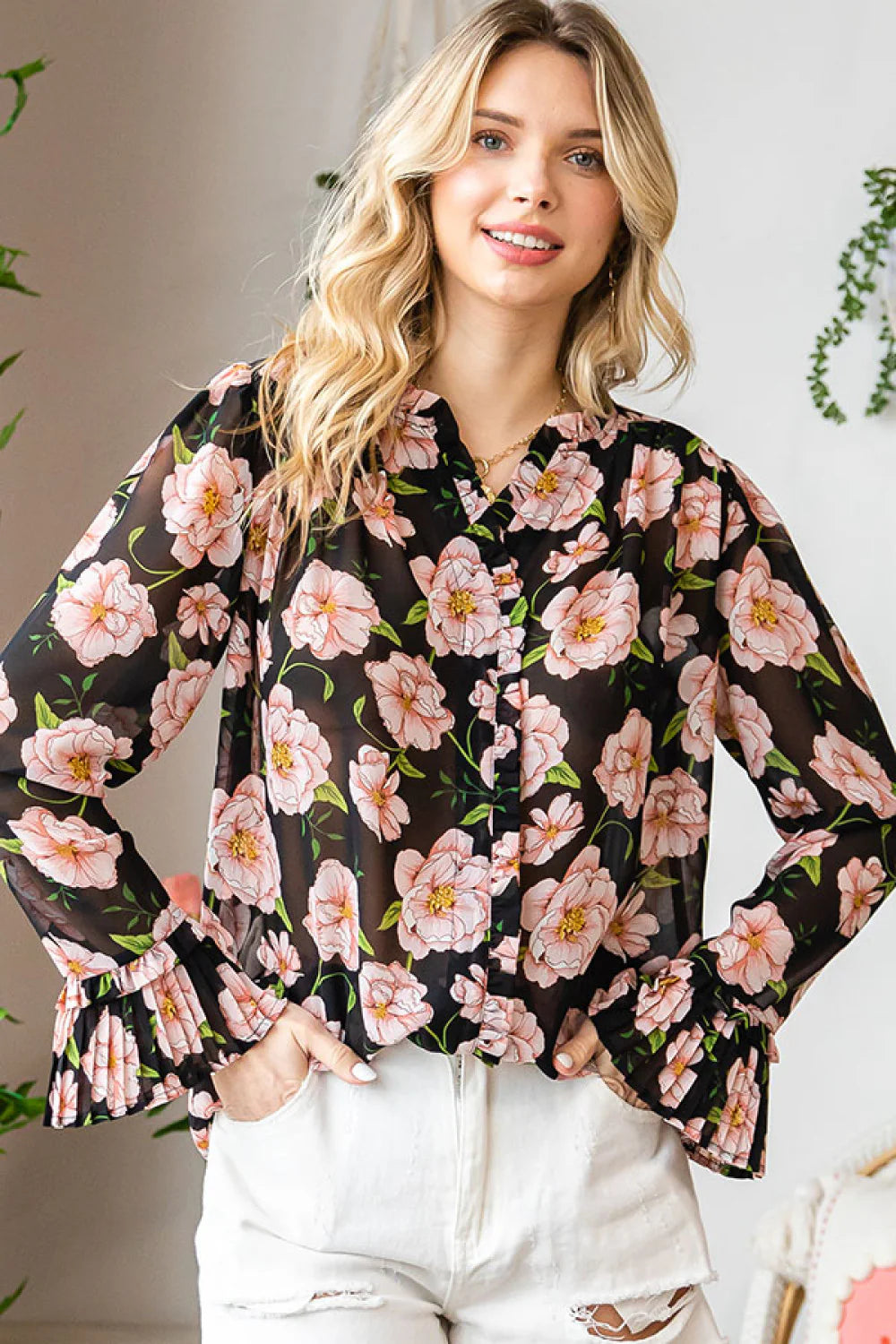 Rosé Garden Top (1X-3X)