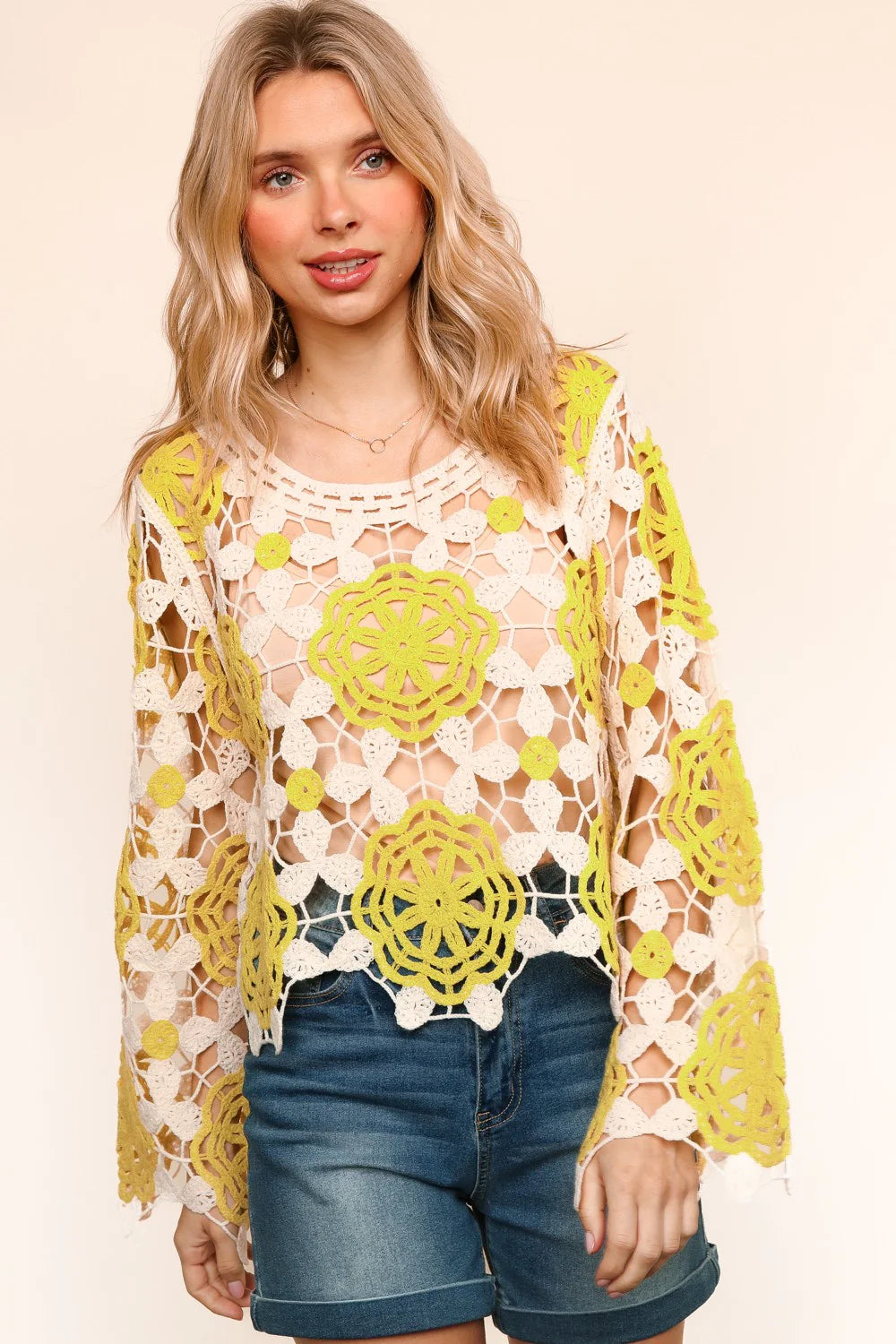 Lime After Lime Crochet Top (1X-3X)