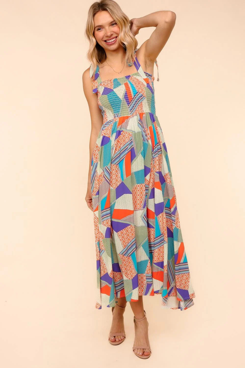 Boho Breeze Patchwork Dress (S-3X)
