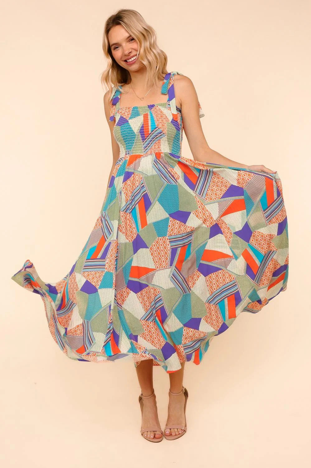Boho Breeze Patchwork Dress (S-3X)