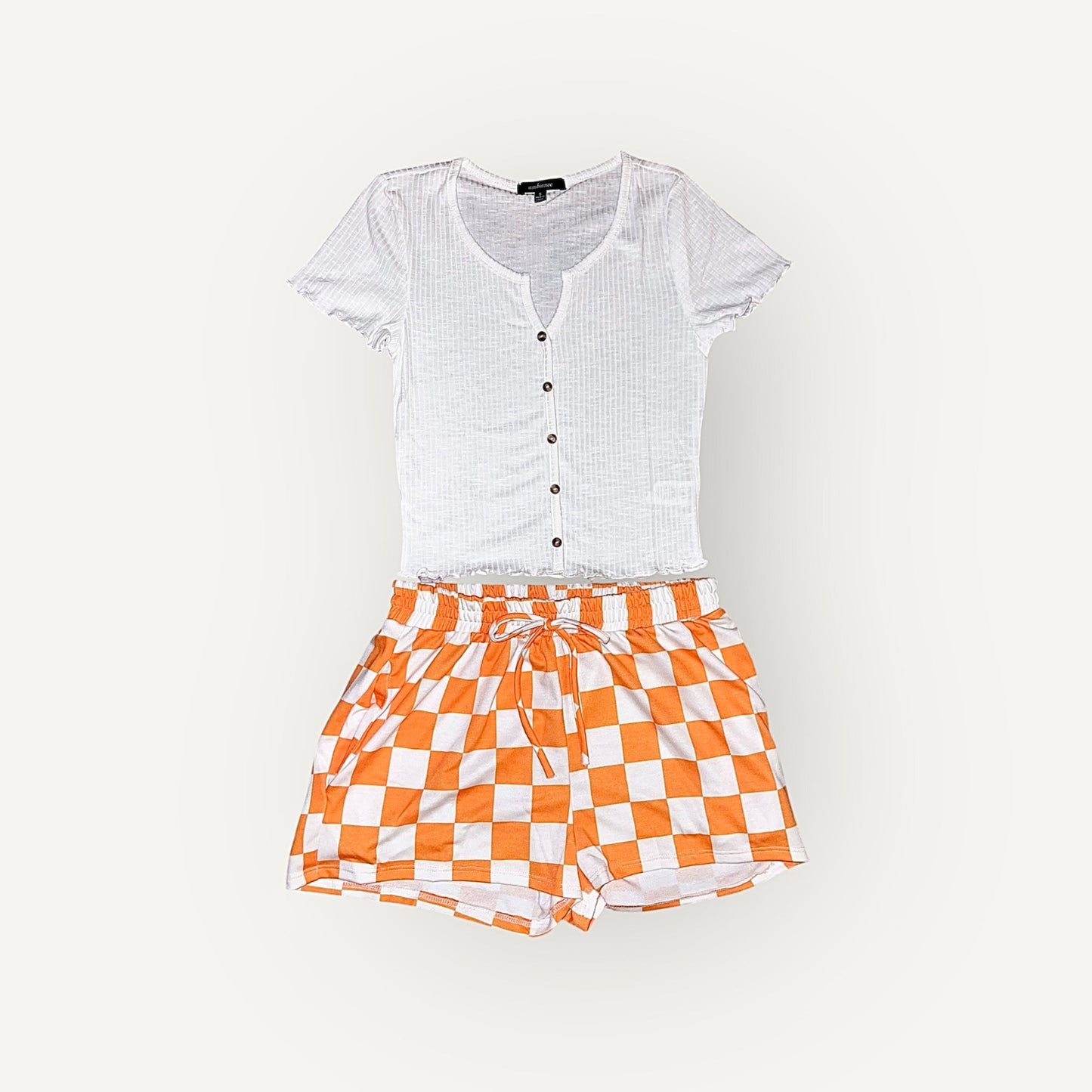 Tangerine Dream Checkered Lounge Shorts (S-3X)