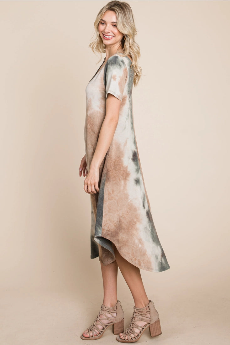 Olive Garden Midi Dress (1X-3X)