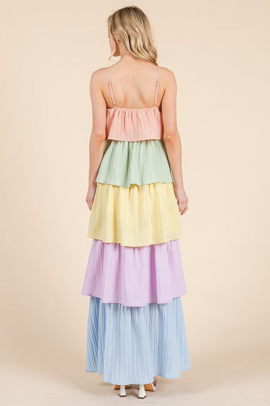 Cotton Candy Skies Tiered Maxi Dress (S-L)