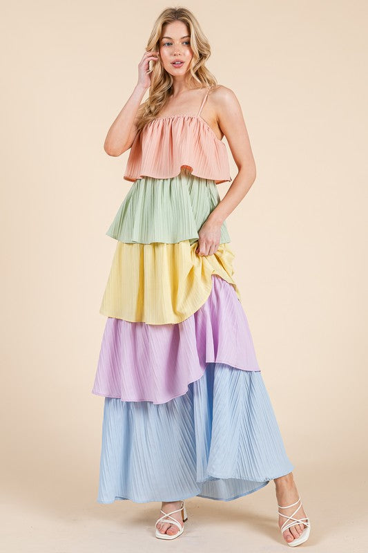 Cotton Candy Skies Tiered Maxi Dress (S-L)