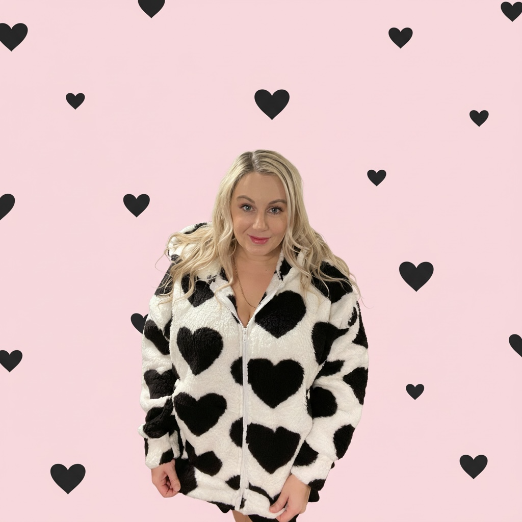 Love in Black & White Cozy Jacket (S-L)