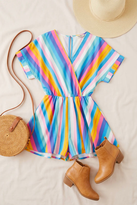 Rainbow Road Romper (S-L)