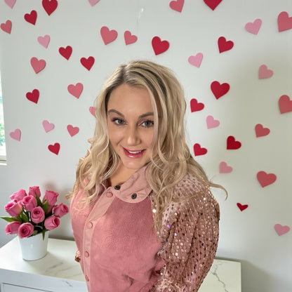 Love & Shine Sequin Sleeve Jacket (S-L)