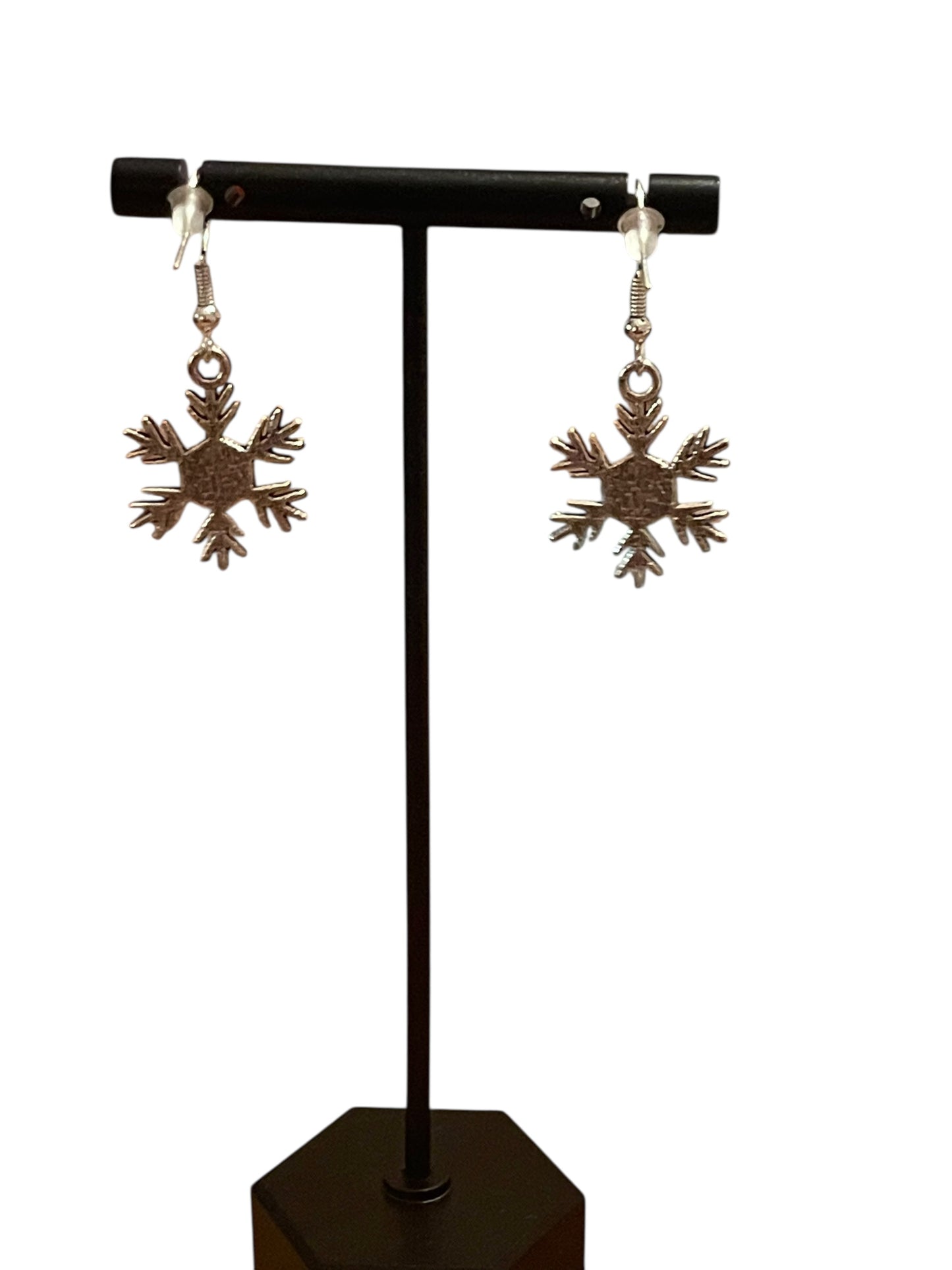 Daisy Snowflake Silver Earrings