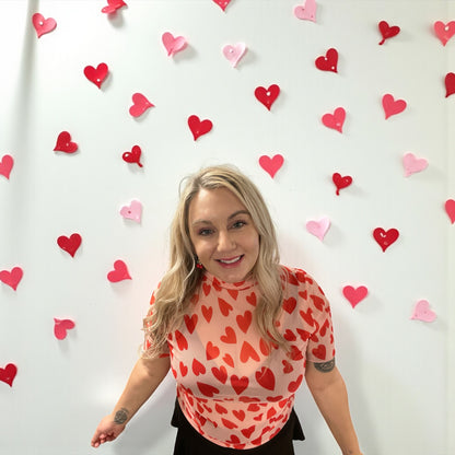 Love All Over Mesh Top (S-3X)