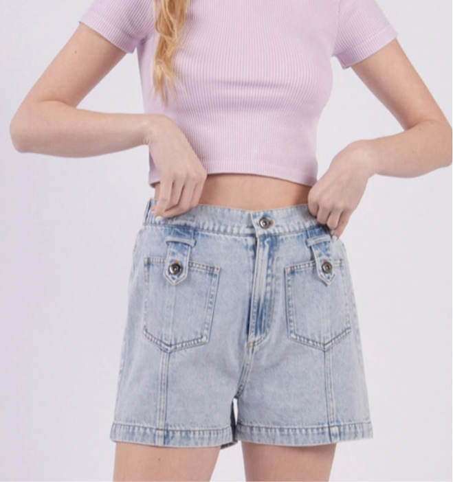 Y2K Daisy High Rise Denim Shorts (S–L)