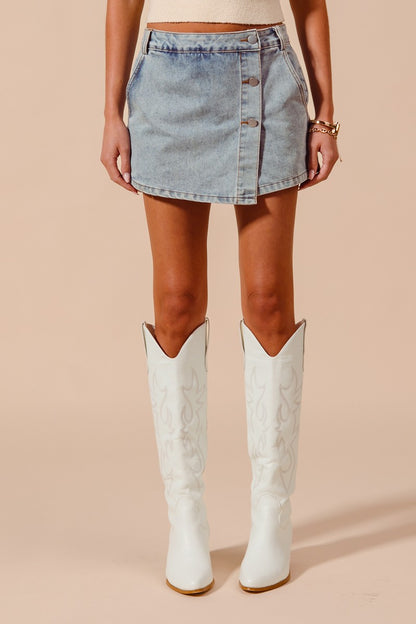 Everyday Blue Denim Skort (S-XL)