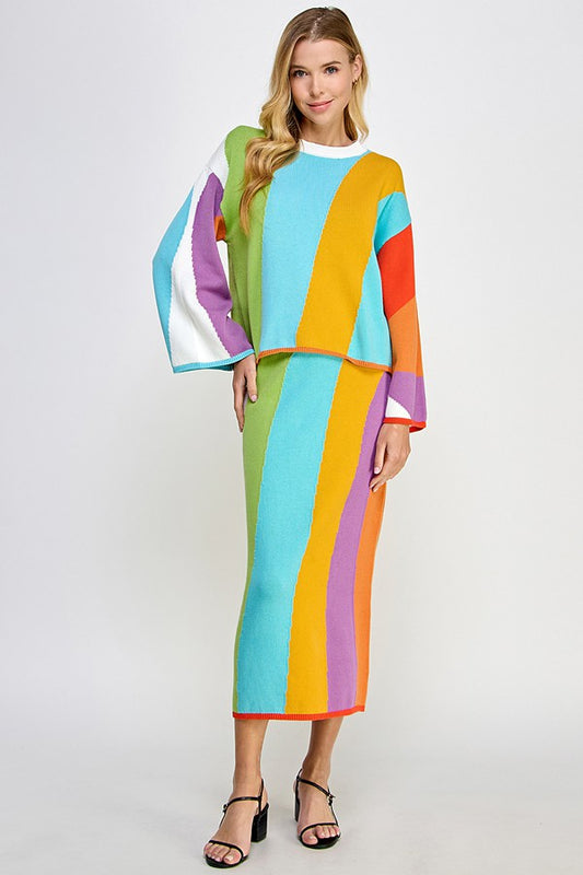 Colorwave Strip Knit Set (S-L)