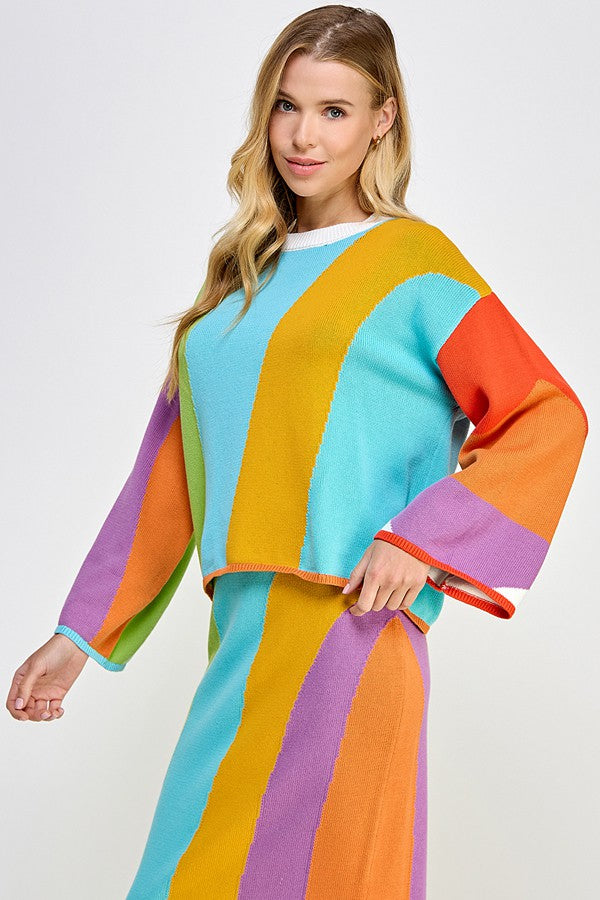Colorwave Strip Knit Set (S-L)