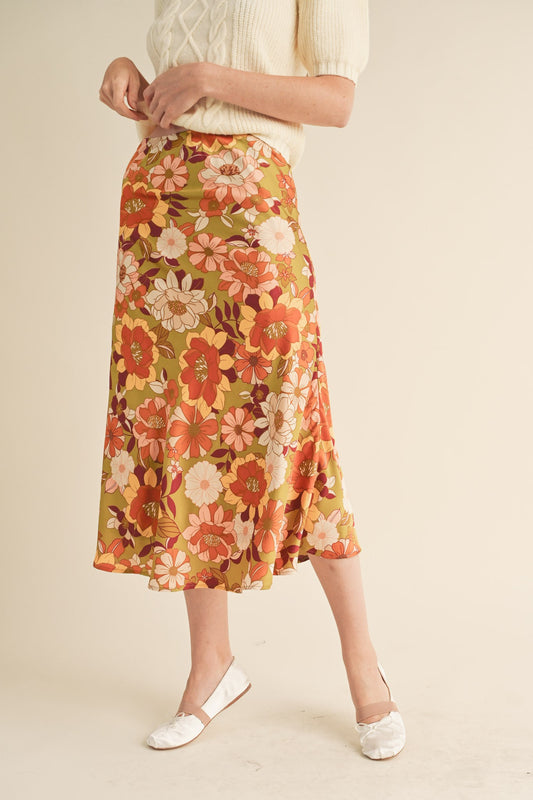 Harvest Bloom Midi Skirt (S-L)