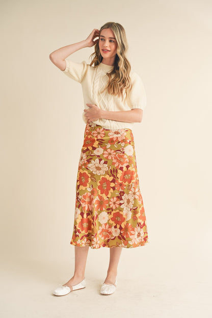 Harvest Bloom Midi Skirt (S-L)