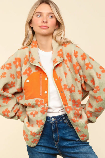 Hazy Daisy Fleece Jacket (S-3X)