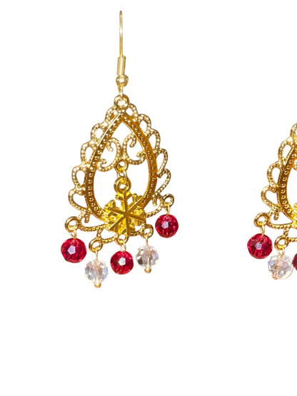 Gold Candy Cane Lane Dangle Earrings