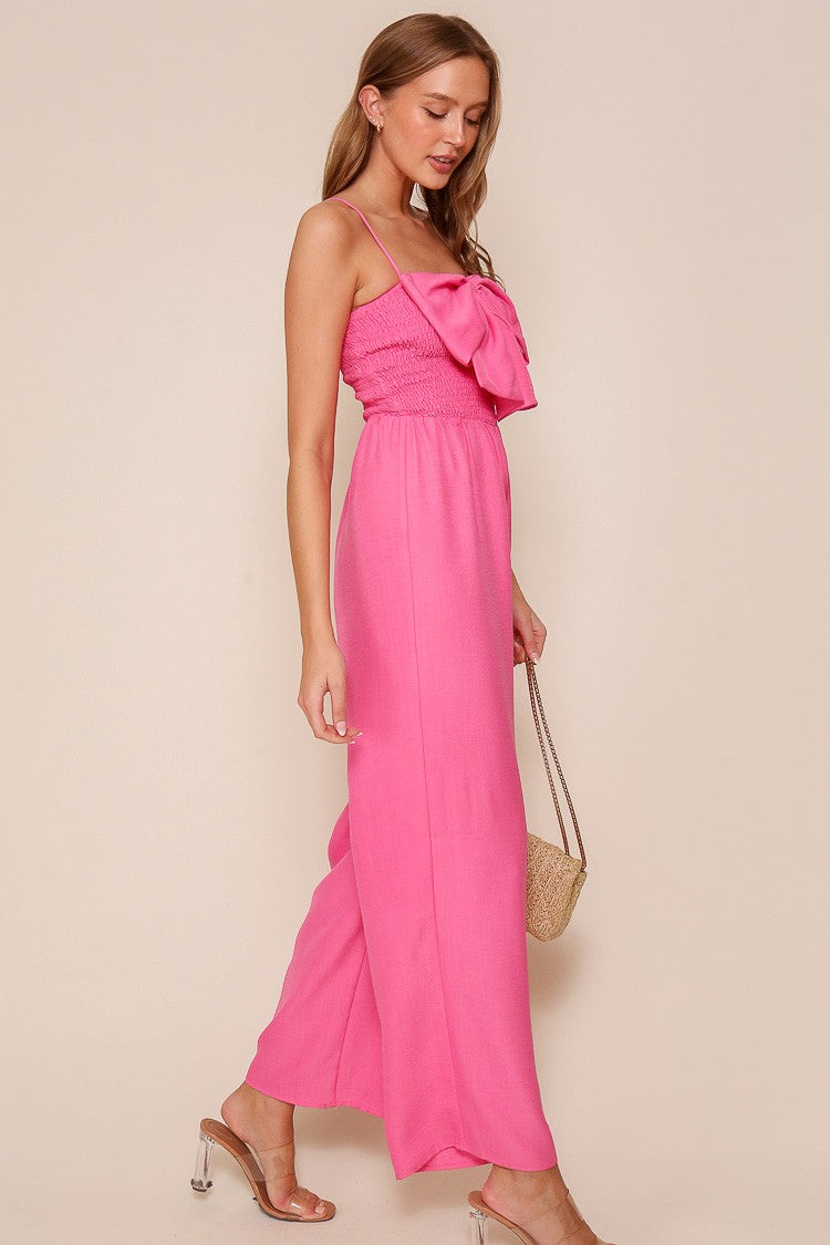 Bow Moment Pink Jumpsuit (S-L)