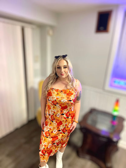 Retro Romance Satin Slip Dress (S-L)