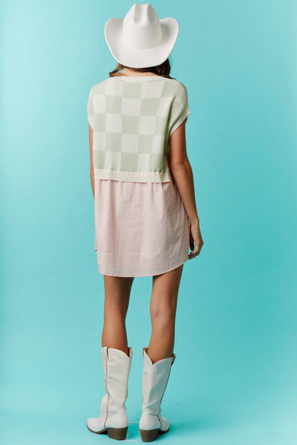 Pastel Picnic Checkered Dress (S-L)