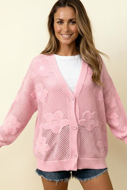 Bubblegum Hazy Daisy Dream Cardigan (S-3X)