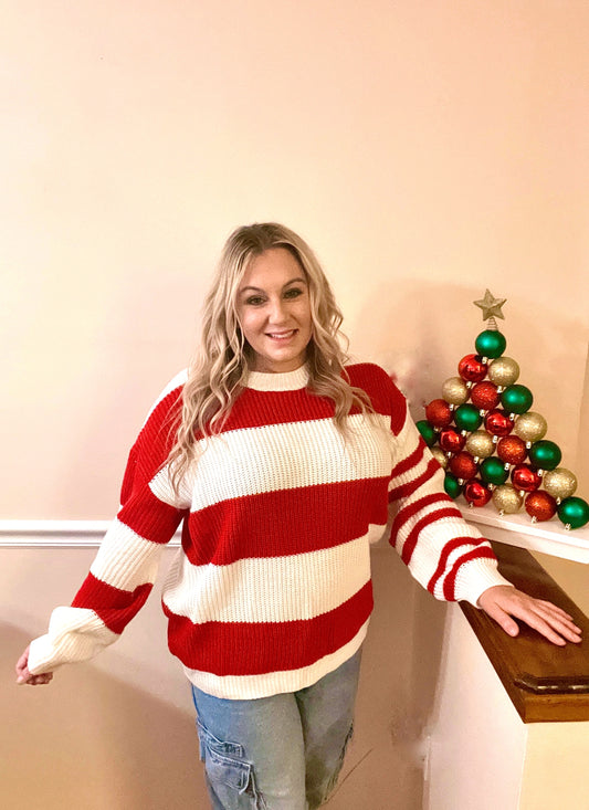 Candy Cane Sweater (1X/2X - 2X/3X)