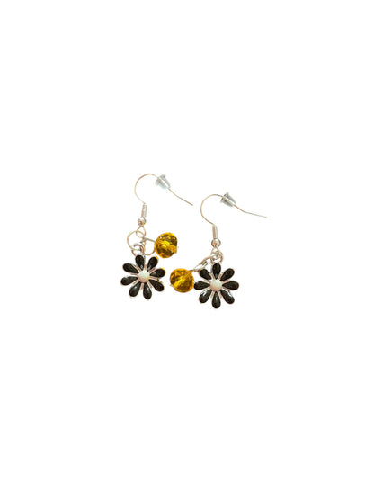 Hazy Daisy x PGH Black Dangle Earrings
