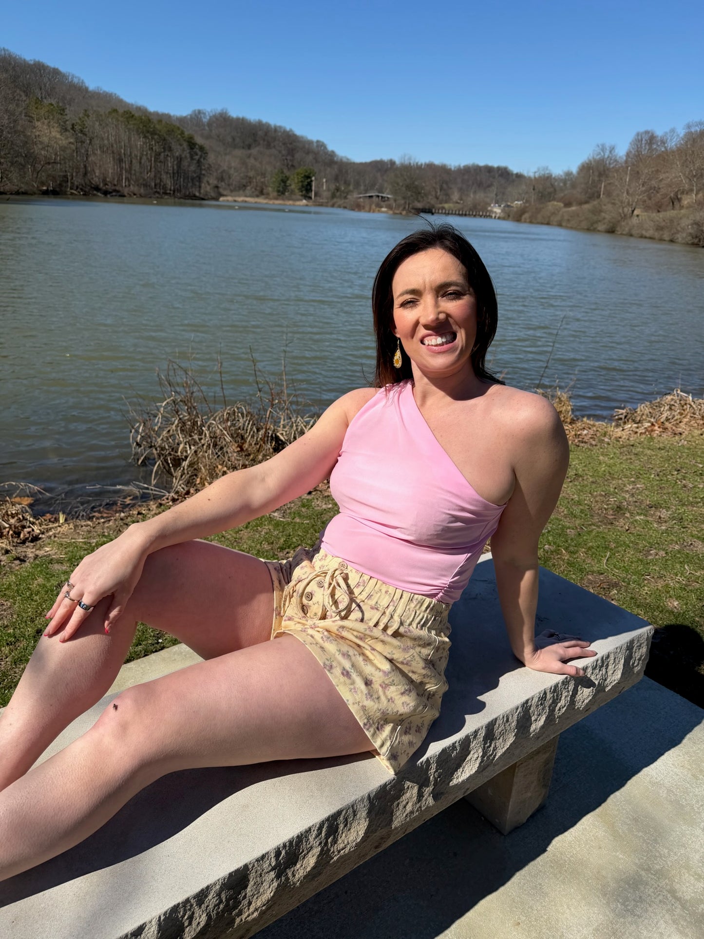 Blush Meadow Denim Shorts (S- XL)