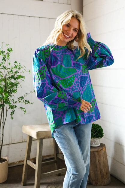 Electric Jungle Blouse (S-L)