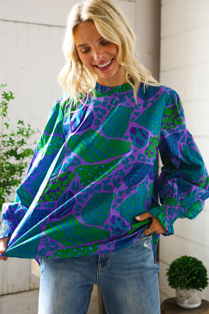 Electric Jungle Blouse (S-L)