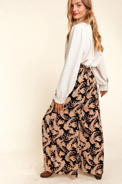 Sunset Paisley Palazzo Pants (2X-3X)