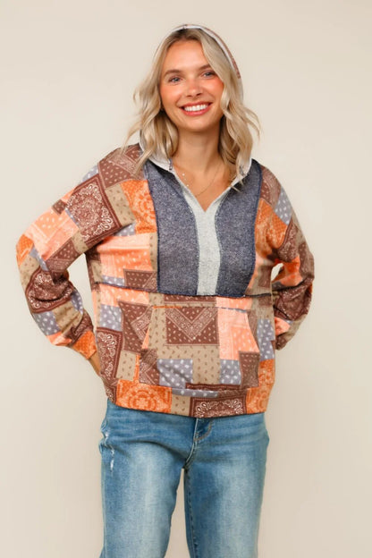 Autumn Patchwork Hoodie (S-3X)