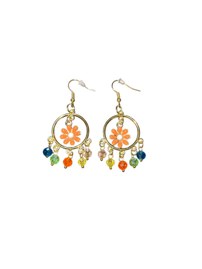 Hazy Daisy Rainbow Bloom Earrings