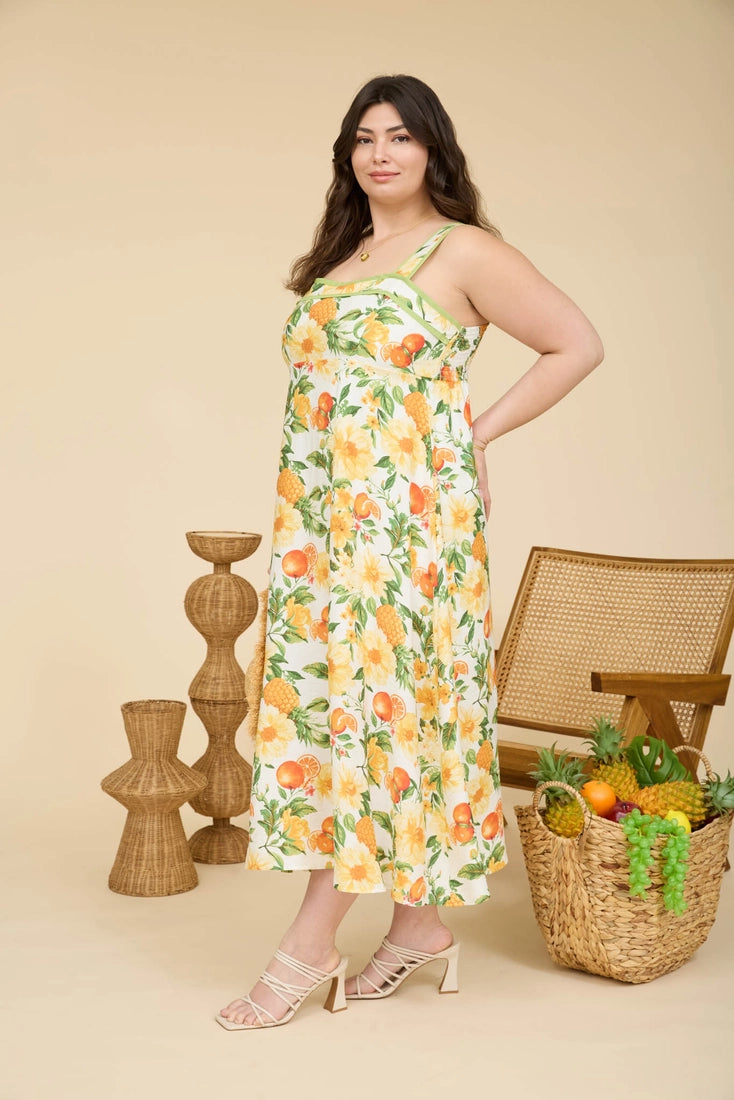 Citrus Grove Dress (S-3X)