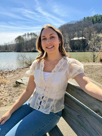 Ivory Lace Heirloom Blouse (S-XL)