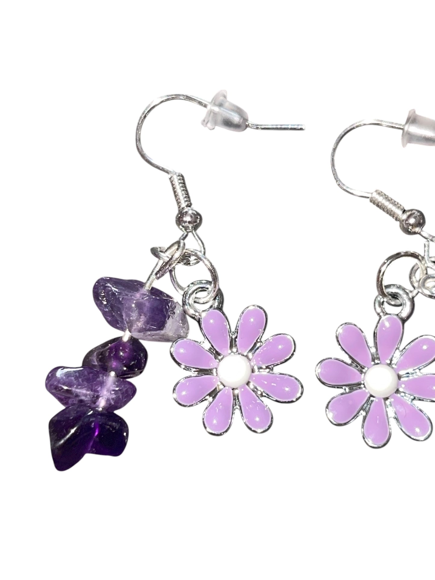 Hazy Daisy Amethyst Bloom Earrings