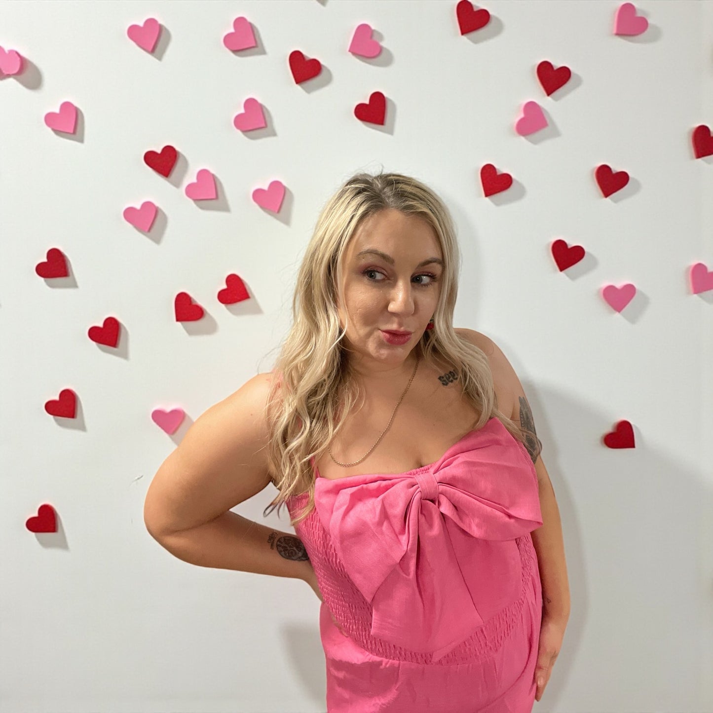 Bow Moment Pink Jumpsuit (S-L)