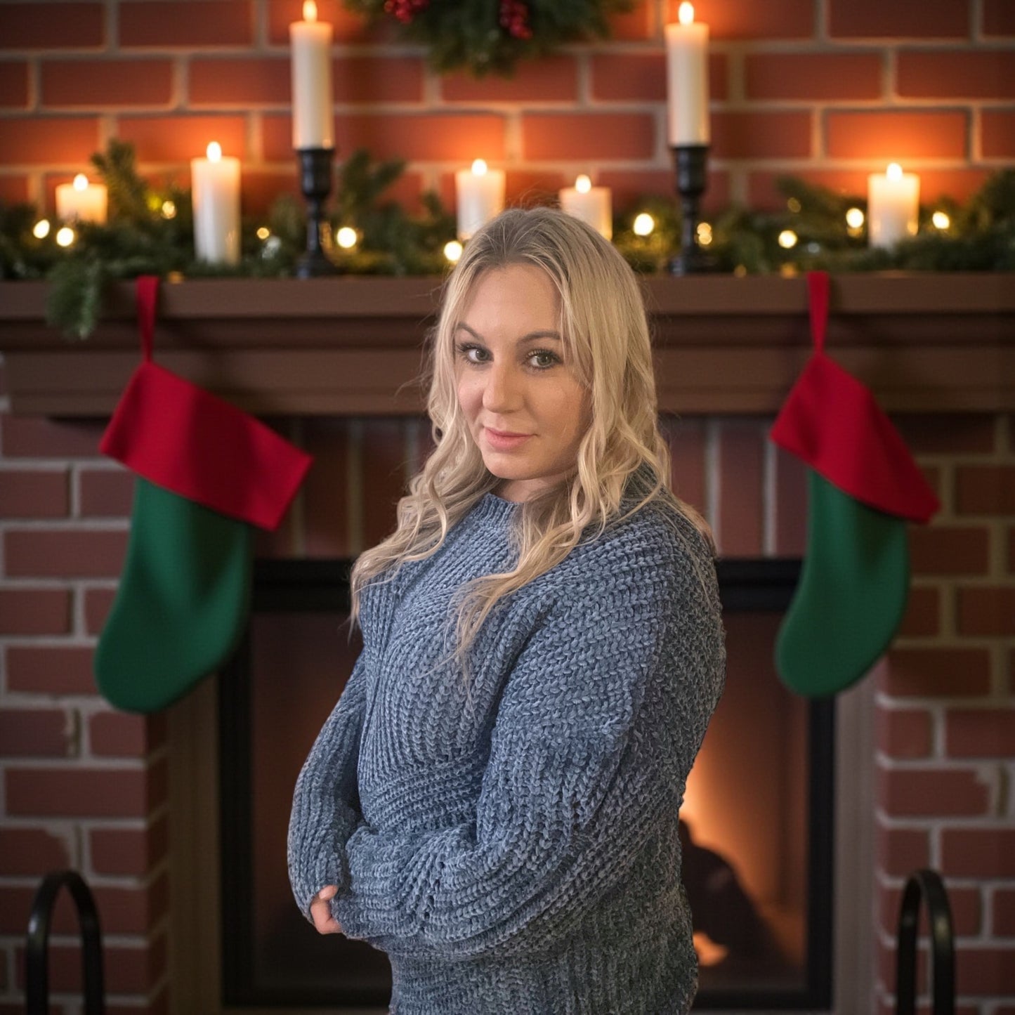 Navy Blue Knit Sweater (1X/2X-2X/3X)