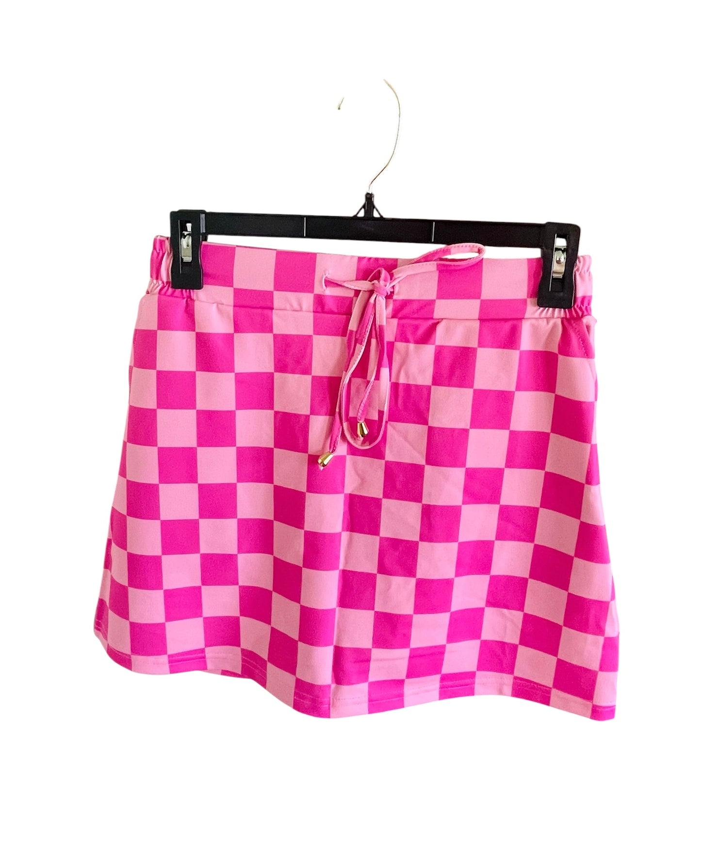 Bubblegum Pink Checkered Skort (S-XL)